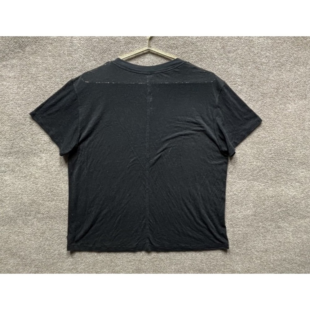 Lululemon Sheer Back In Action Crew Tee Relaxed Fit Lightweight Women Black 10 - Picture 2 of 4